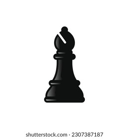 Bishop chess icon isolated on white background