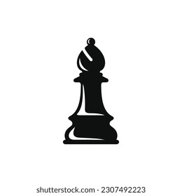 Bishop chess icon isolated on white background