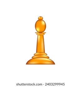 Icono del ajedrez obispo sobre fondo blanco. Ilustración vectorial.