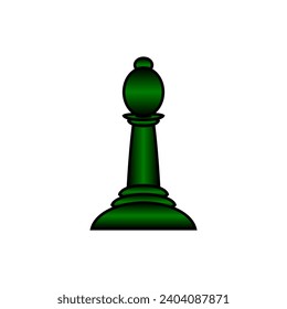 Icono del ajedrez obispo sobre fondo blanco. Ilustración vectorial.