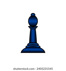 Icono del ajedrez obispo sobre fondo blanco. Ilustración vectorial.