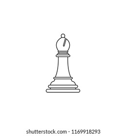 Bishop of chess icon the toy success on the white background