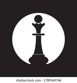 Bishop chess logo design vector template