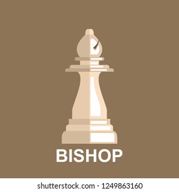 Bishop chess piece icon vector illustration