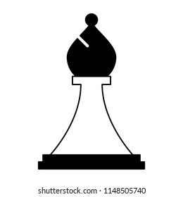 bishop chess piece isolated icon