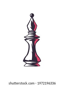 bishop chess piece on white background