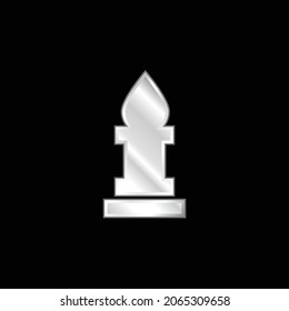 Bischof Schach Silber platzierte Metallsymbol