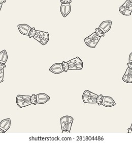 bishop doodle seamless pattern background