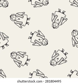 bishop doodle seamless pattern background