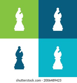 Bishop Flat four color minimal icon set