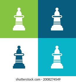Bishop Flat four color minimal icon set