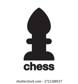 Bishop icon. Chess symbol. Line design. Strategy sign.
