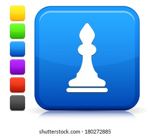 Bishop Icon on Square Internet Button Collection