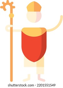 bishop isolated design element stock illustration. Vector on a white background
