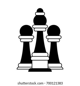 bishop and pawns chess piece icon image 