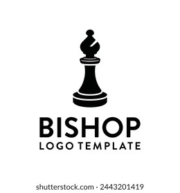 Bishop Piece for Chess Game Club or Strategy Business Plan logo design