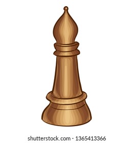 Bishop Vector Illustration. Hand Drawing 
 Style Of A Chess Piece