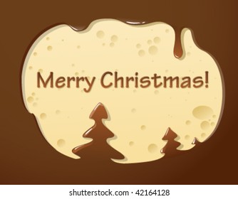 The biskvitno-chocolate New Year's frame