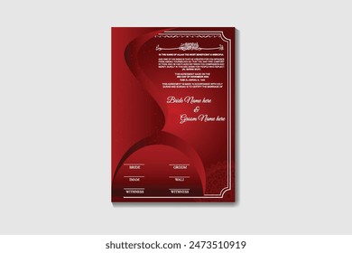 Bismillah | Nikkah Nama | Muslim Marriage Certificate Design template|Nikkah Nama Classic certificate template 