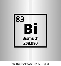 Bismuth Bi periodic table of elements vector