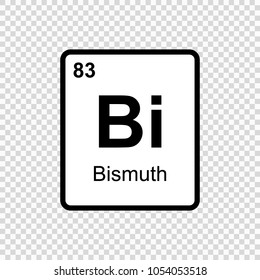 Bismuth chemical element. Sign with atomic number. Chemical element of periodic table.