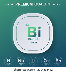 Bismuth element from the periodic table - Modern design