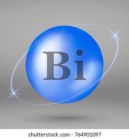 Bismuth icon. mineral drop pill capsule. Mineral complex design