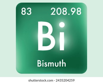 Concepto de estilo de icono de bismuto en la tabla periódica
