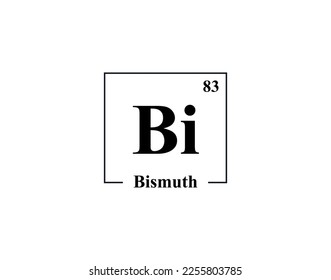 Bismuth icon vector. 83 Bi Bismuth