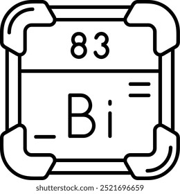 Bismuth Line vector Icon Design