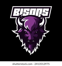 vector del logotipo de bison e sport