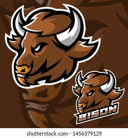 Bison Esport Logo Design Vector
