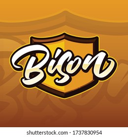 logotipo de Bison esport , logotipo de bison , escudo de logotipo de bison