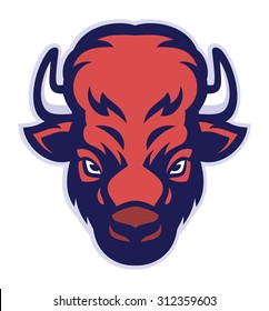 Bison Head Mascot