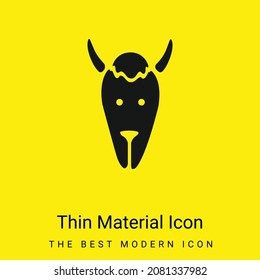 Icono de material amarillo brillante mínimo de la cabeza de cierre