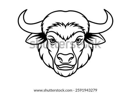A bison head vector illustration 