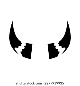 bison horn animal glyph icon vector. bison horn animal sign. isolated symbol illustration