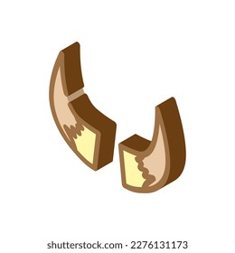 bison horn animal isometric icon vector. bison horn animal sign. isolated symbol illustration