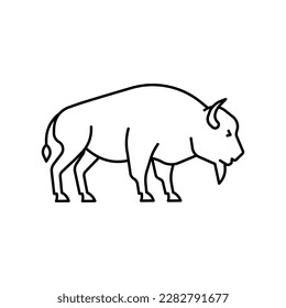 Bison icon. High quality black vector illustration.