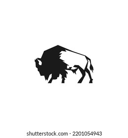 Bison icon logo design template