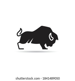 bison icon on white background vector illustration