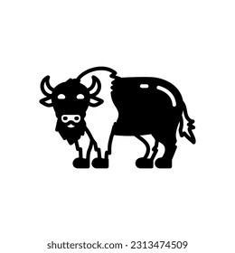 Bison-Symbol in Vektorgrafik. Illustration