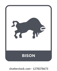 bison icon vector on white background, bison trendy filled icons from United states of america collection, bison vector illustration