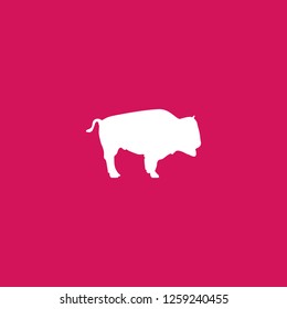 bison icon vector. bison sign on pink background. bison icon for web and app