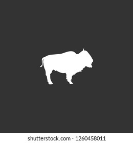 bison icon vector. bison sign on black background. bison icon for web and app