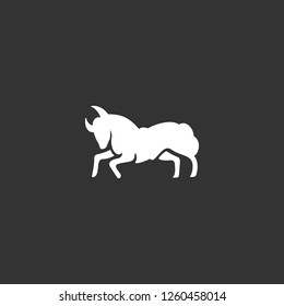 bison icon vector. bison sign on black background. bison icon for web and app