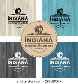 Bison Indiana lettering