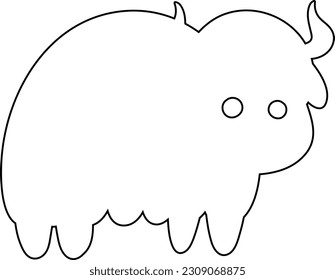 Dibujo de línea de venado para la decoración.
