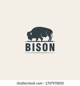 Bison logo design Premium Vector