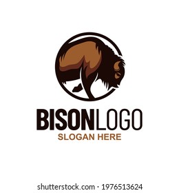 Bison Logo Design Template Inspiration, Vector Illustration